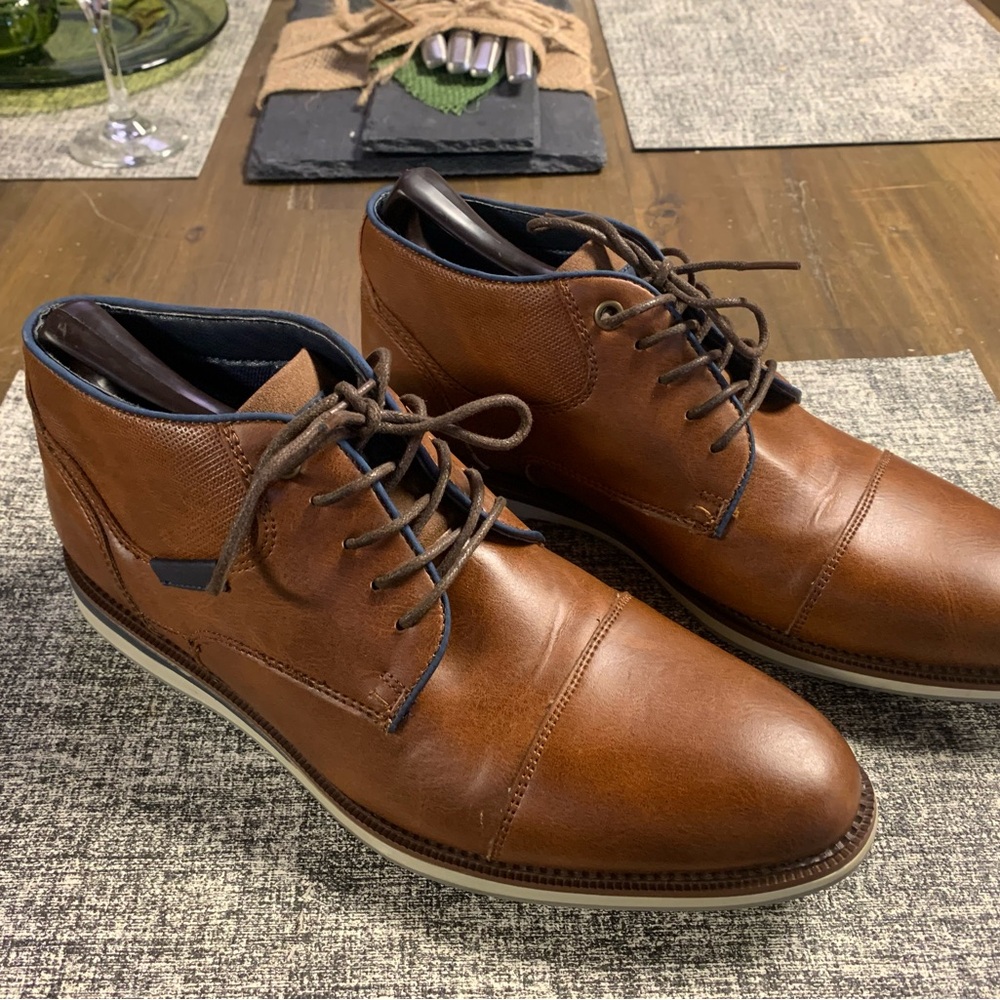Men's Bull Boxer B52 Size 8 Like New WOT Brown Leather Lace-Up Shoes